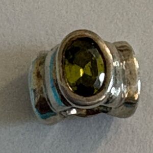 PANDORA FOREST GREEN CAT’S EYE OVAL LIGHTS CHARM - Sterling Silver